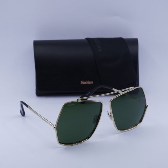 MaxMara ELSA MM0006 08A Geometric Sunglasses - Ruthenium/Smoke - Picture 1 of 14